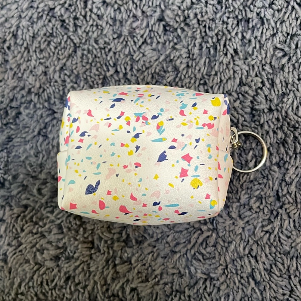 NWOT confetti keychain pouch